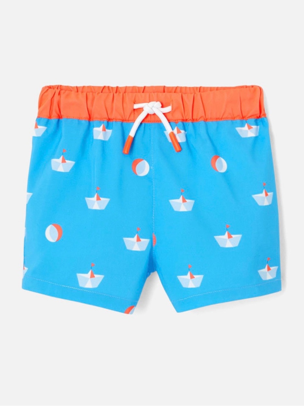 Jacadi Baby Boy Swim Shorts, Origami Sailboats & Beach Balls - Size 12
